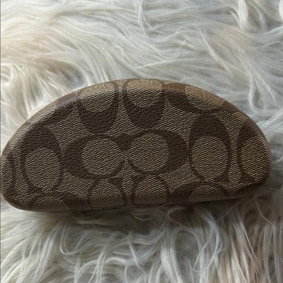 Coach Sunglasses case Khaki & Tan Hard Shell - Picture 3 of 13